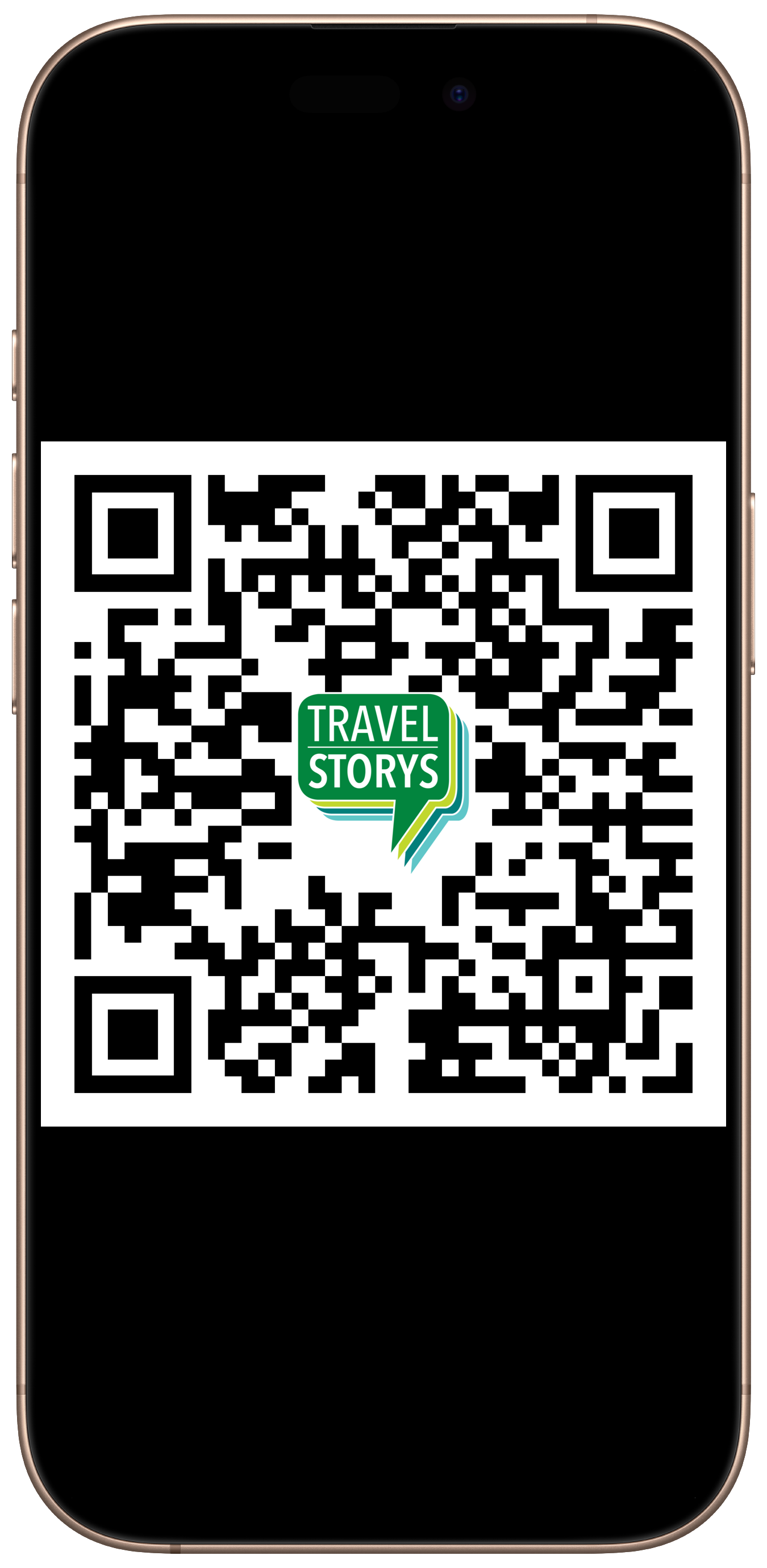 QR code for downloading the Travel Storys app